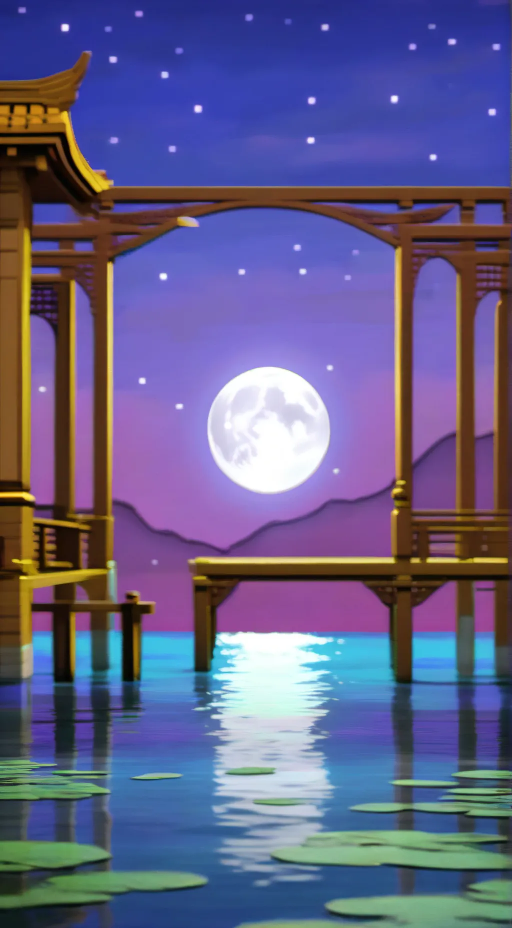 ai character: moon background