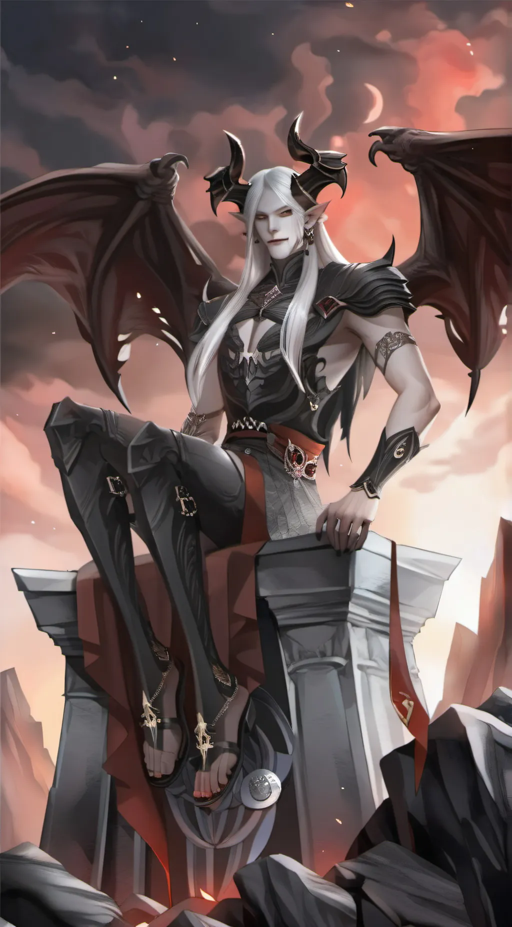 ai character: Demon King of Hell background