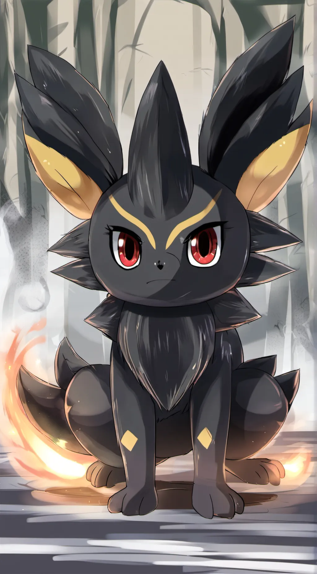 ai character: umbreon  background