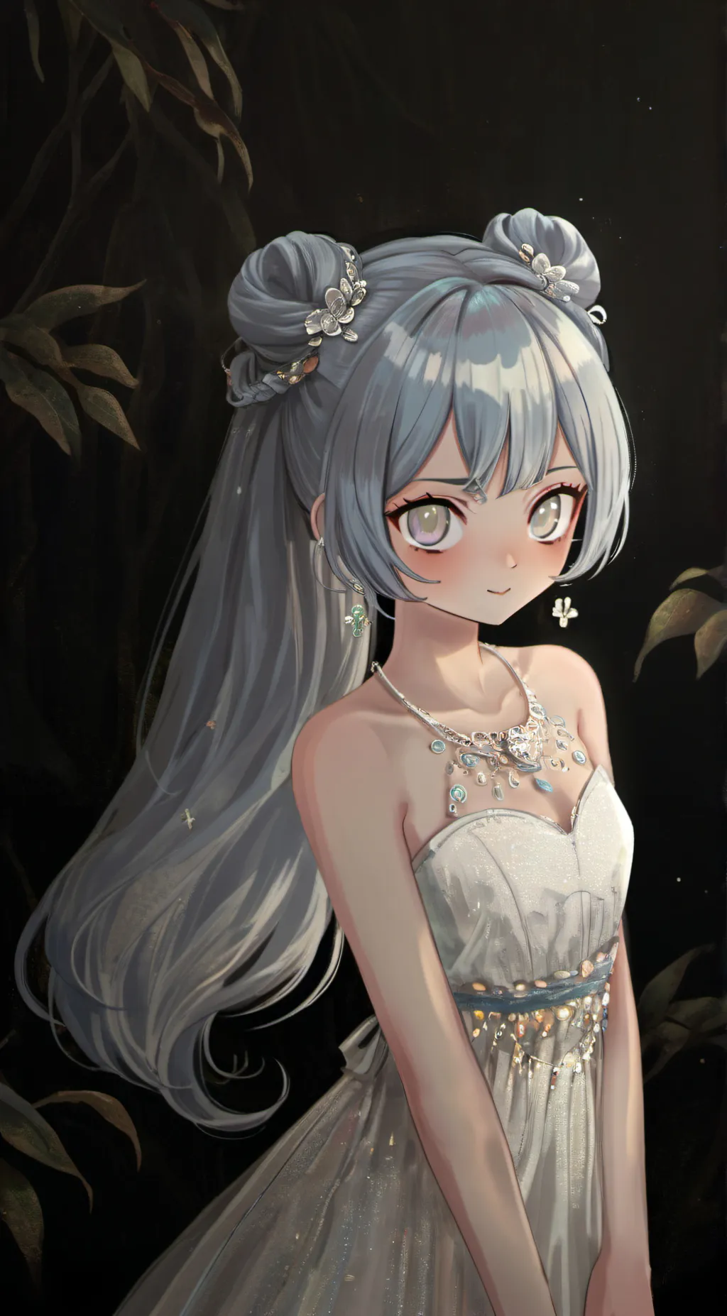 ai character: Violet background