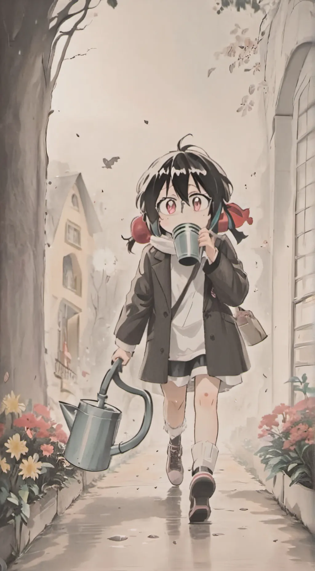 ai character: Tsu Asui  background