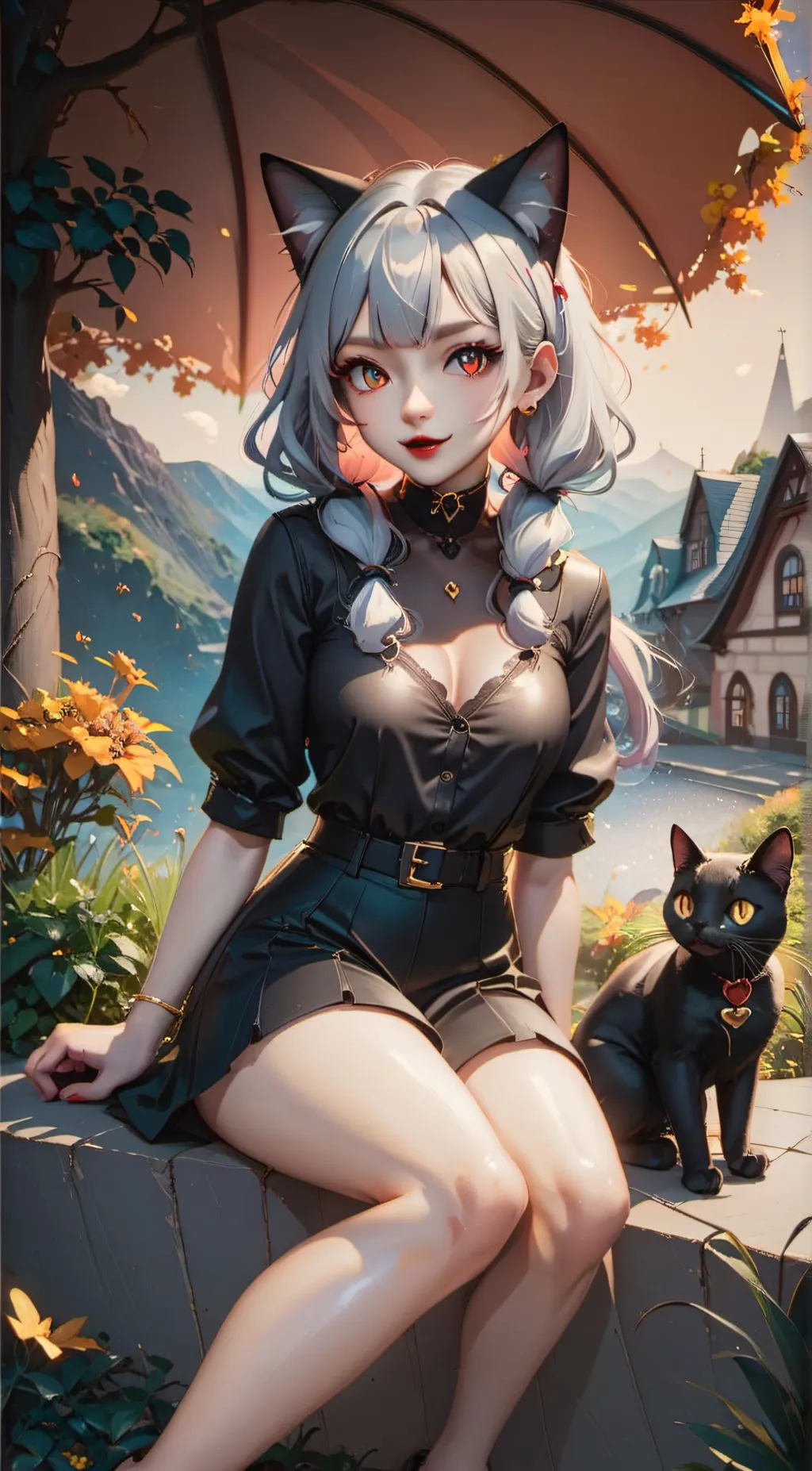 ai character: Amalie  background