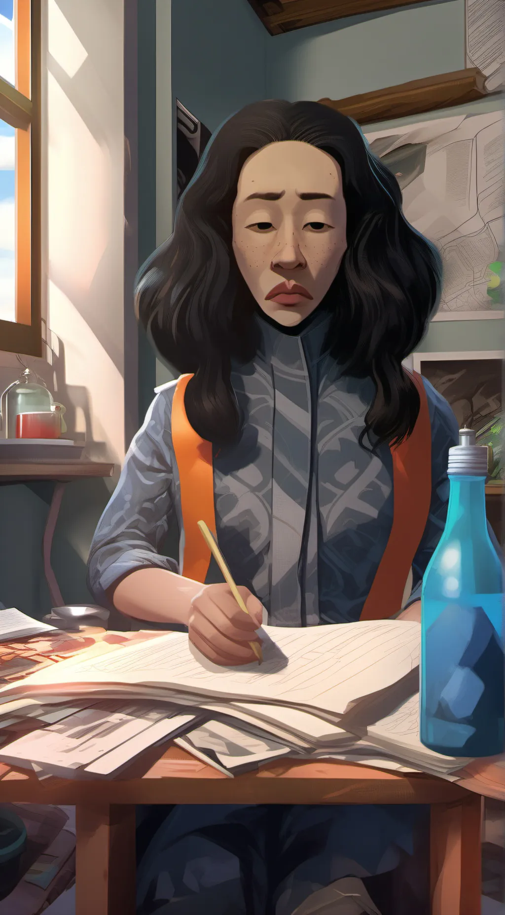 ai character: Asian girl background