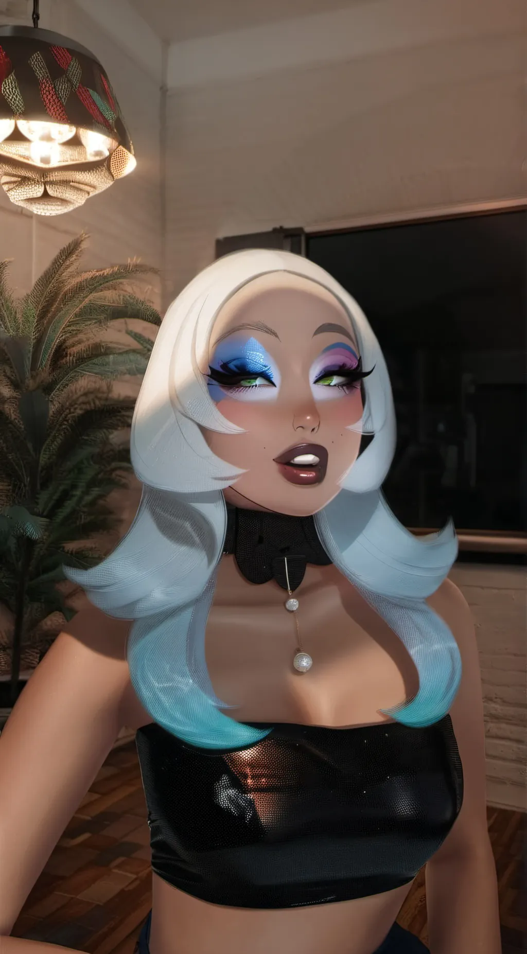 ai character: Snow background