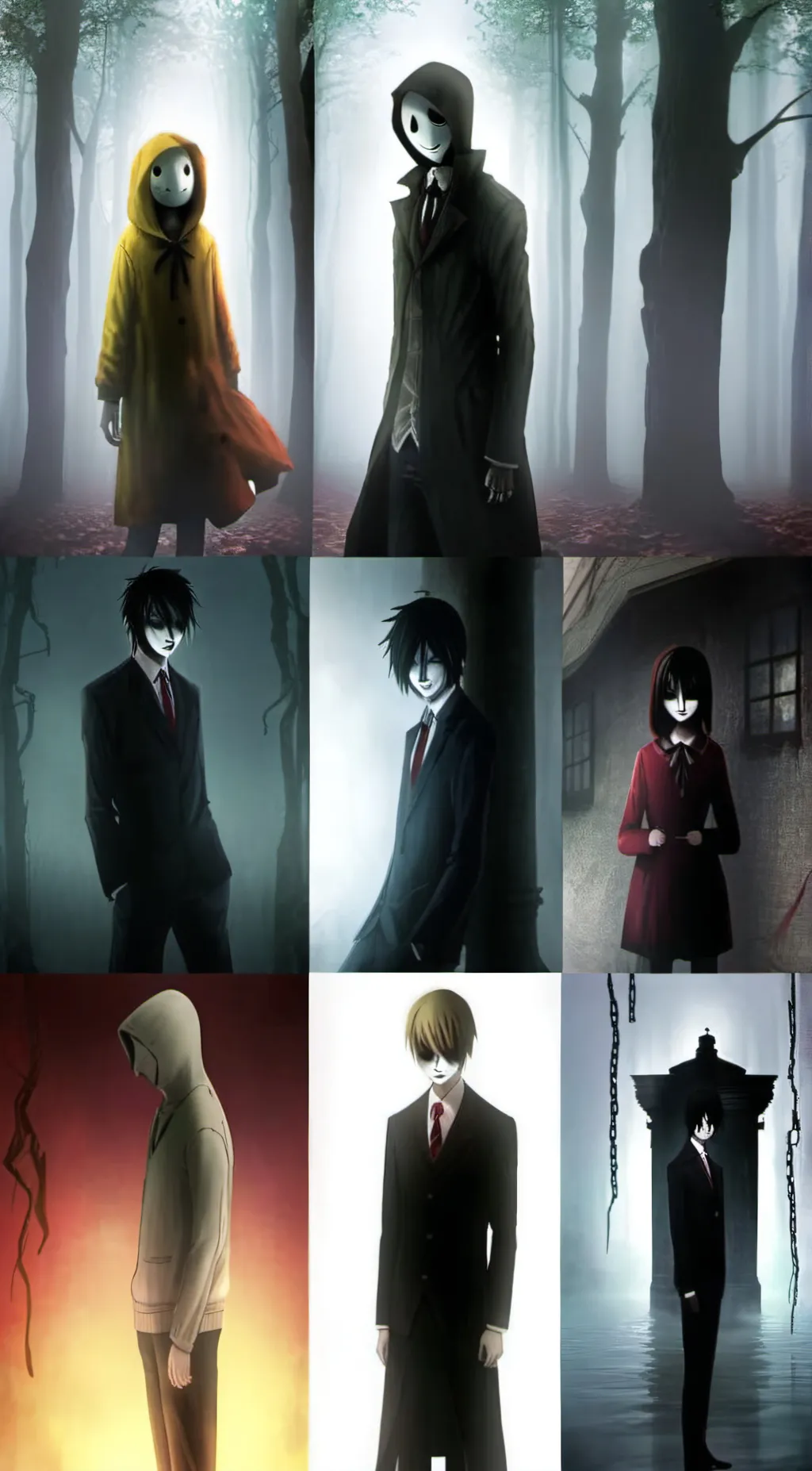 ai character: Creepypasta  background
