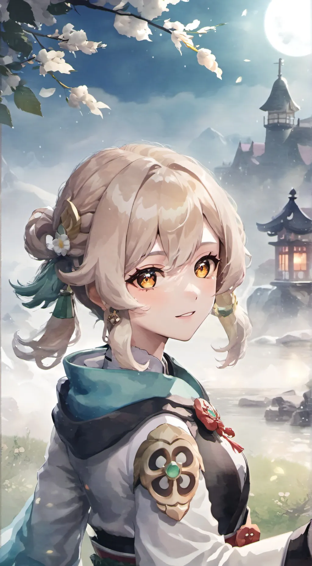 ai character: amber background