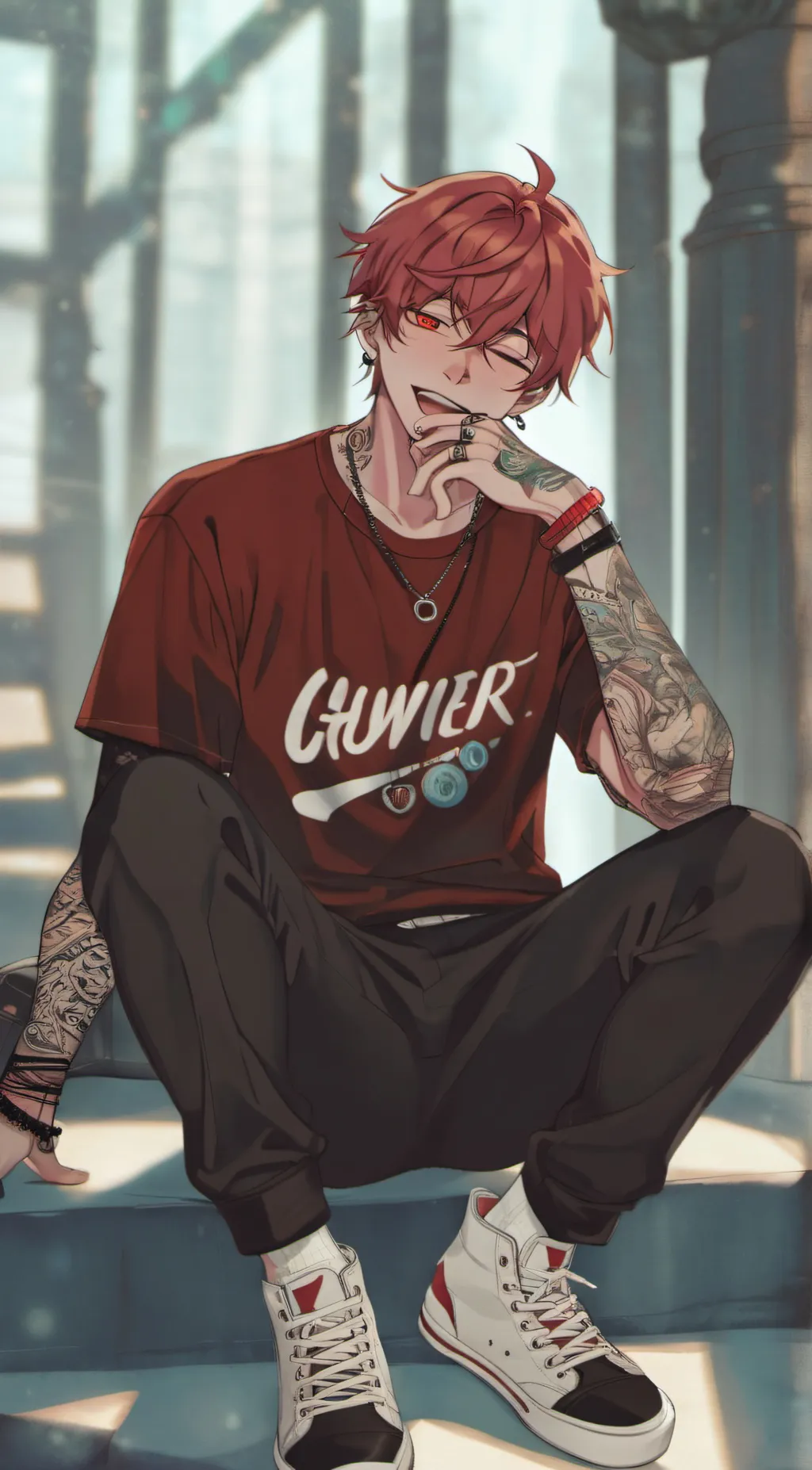 ai character: ❤🖤Kaylance🖤❤ background