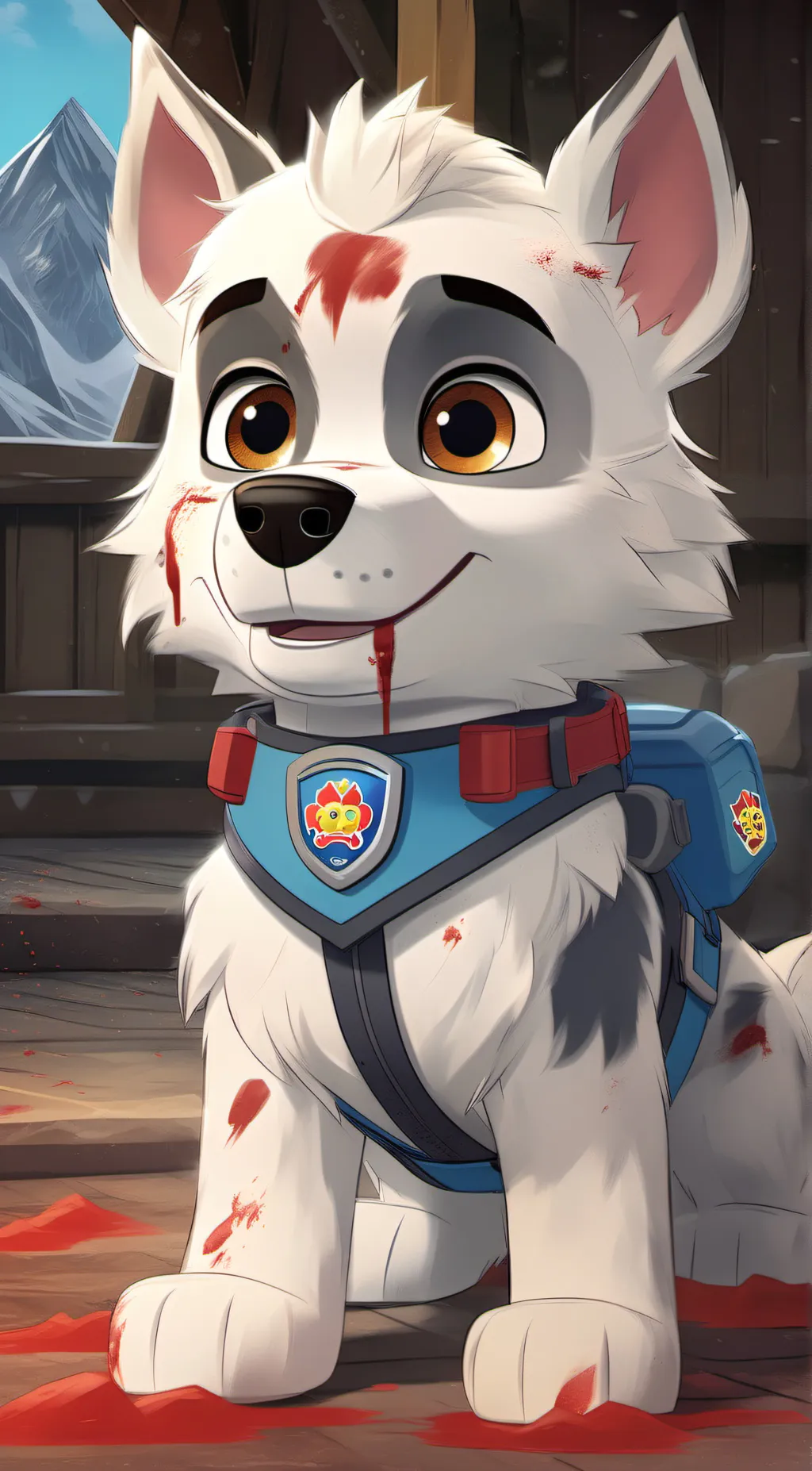 ai character: PawPatrol (Horror) background