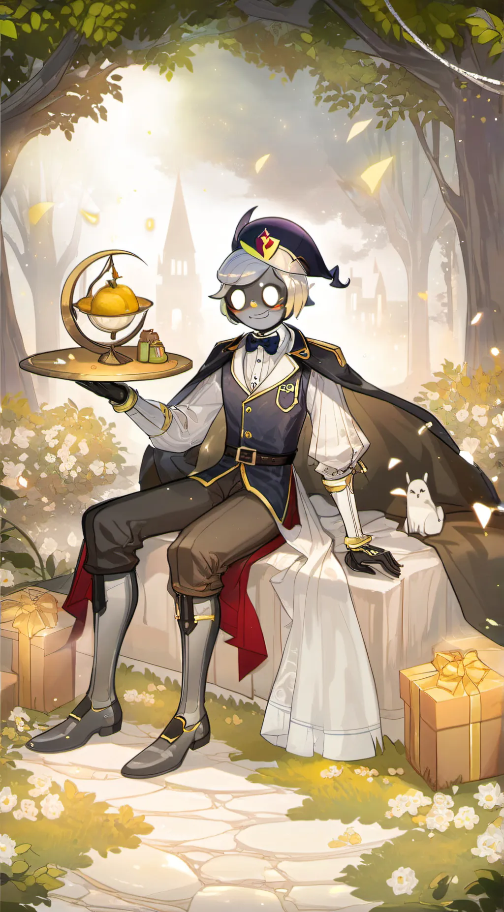 ai character: Caster x lunar  background