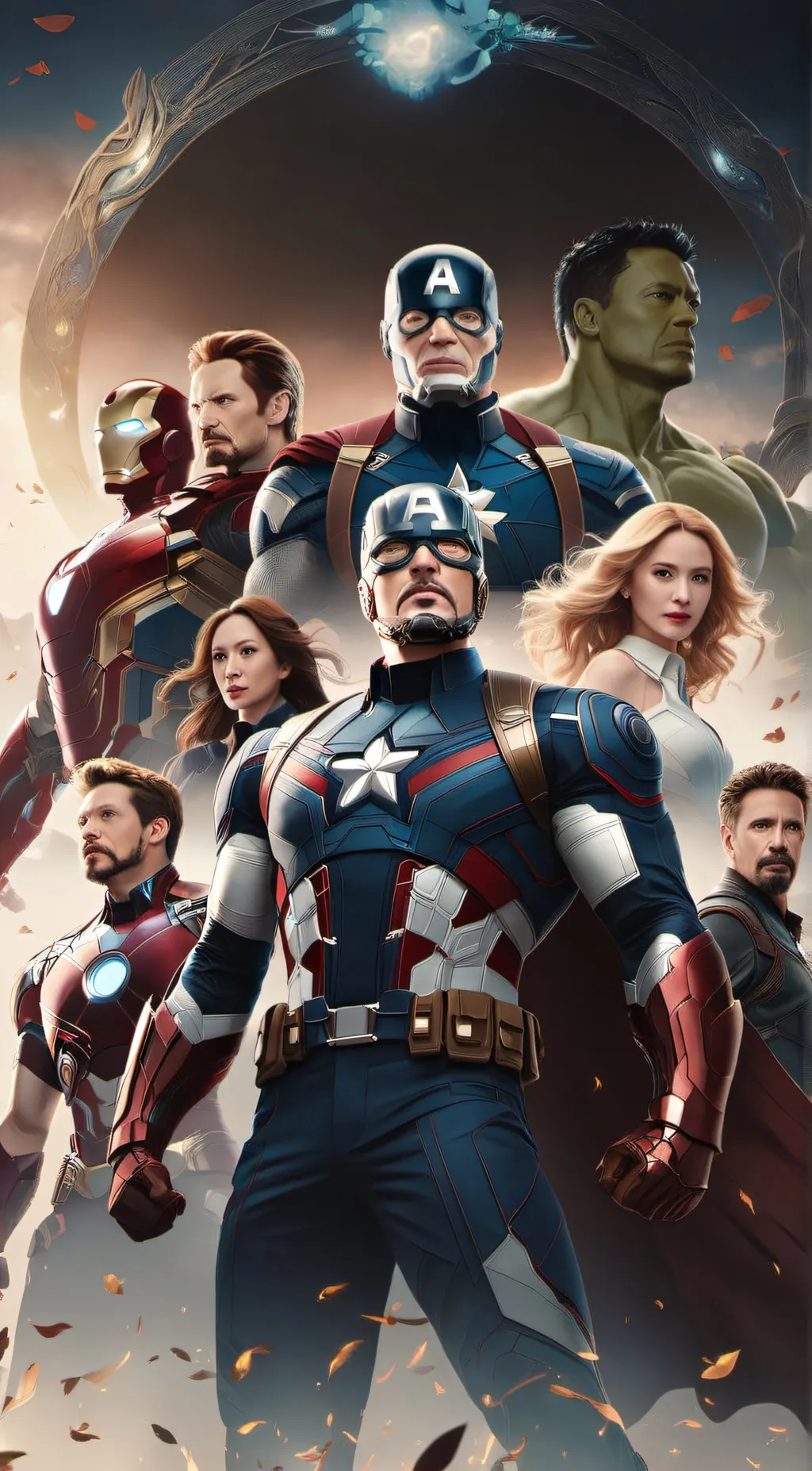 ai character: The Avengers  background