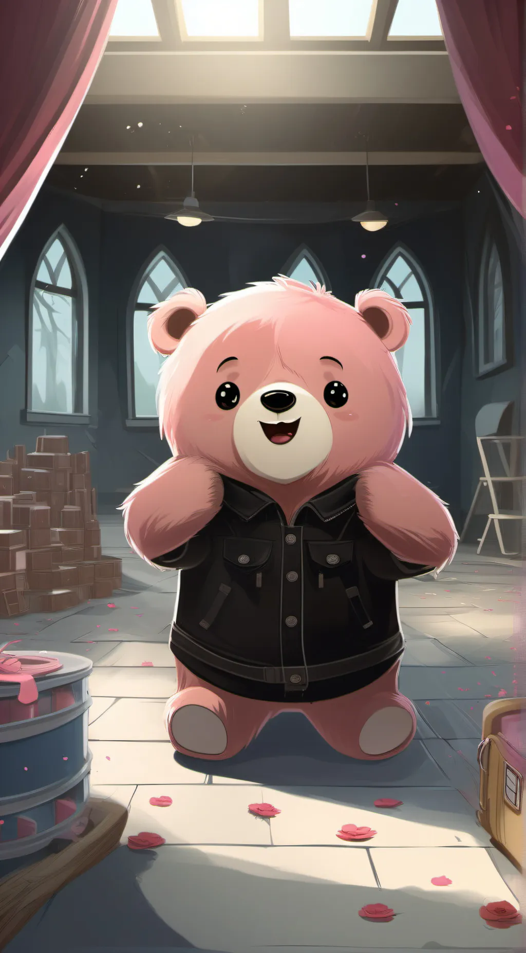ai character: bobby bearhug  background