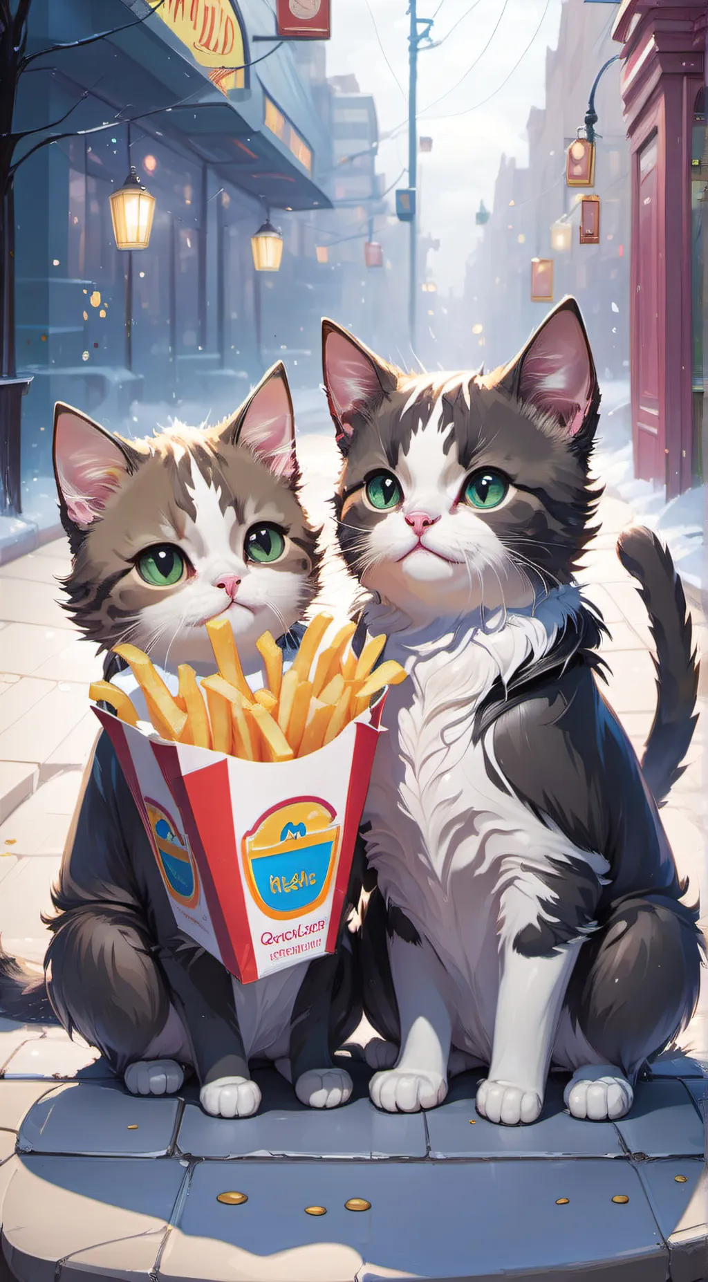 ai character: Emily and Luna background