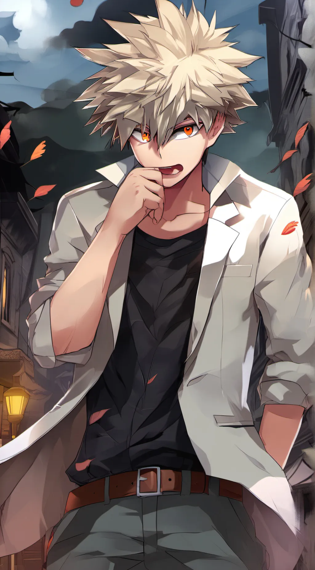 ai character: Katsuki Bakugo background
