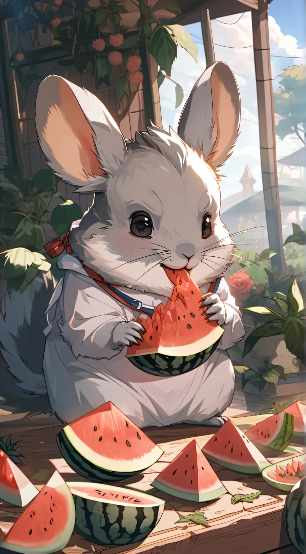 ai character: Chinchilla  background