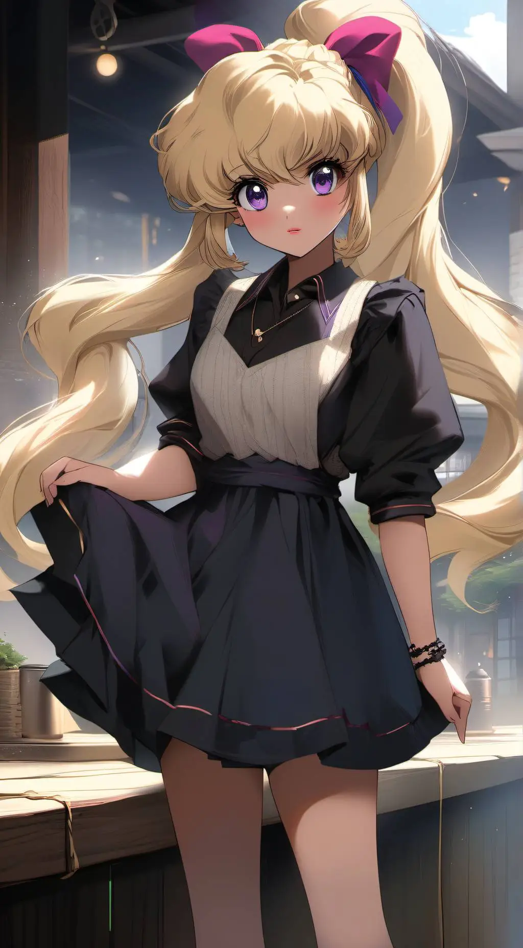 ai character: Betty spaghetty  background