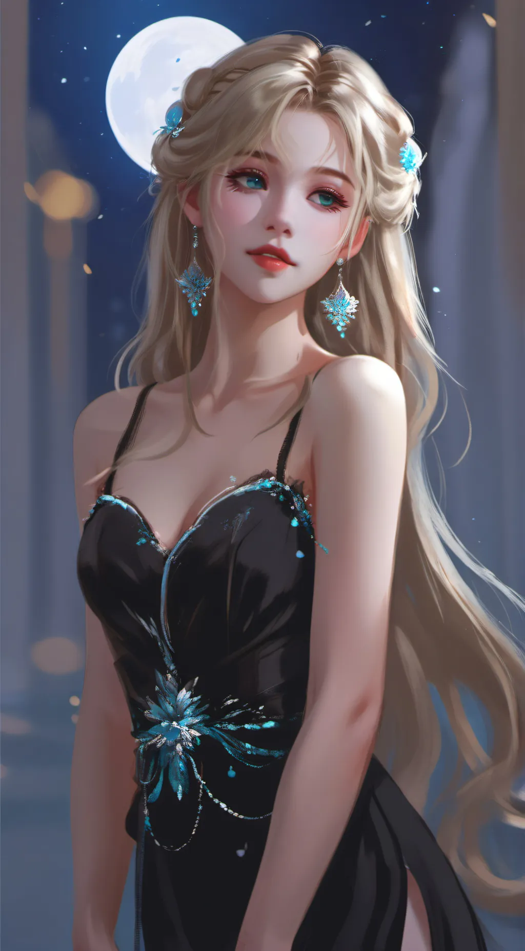 ai character: Moonlight  background