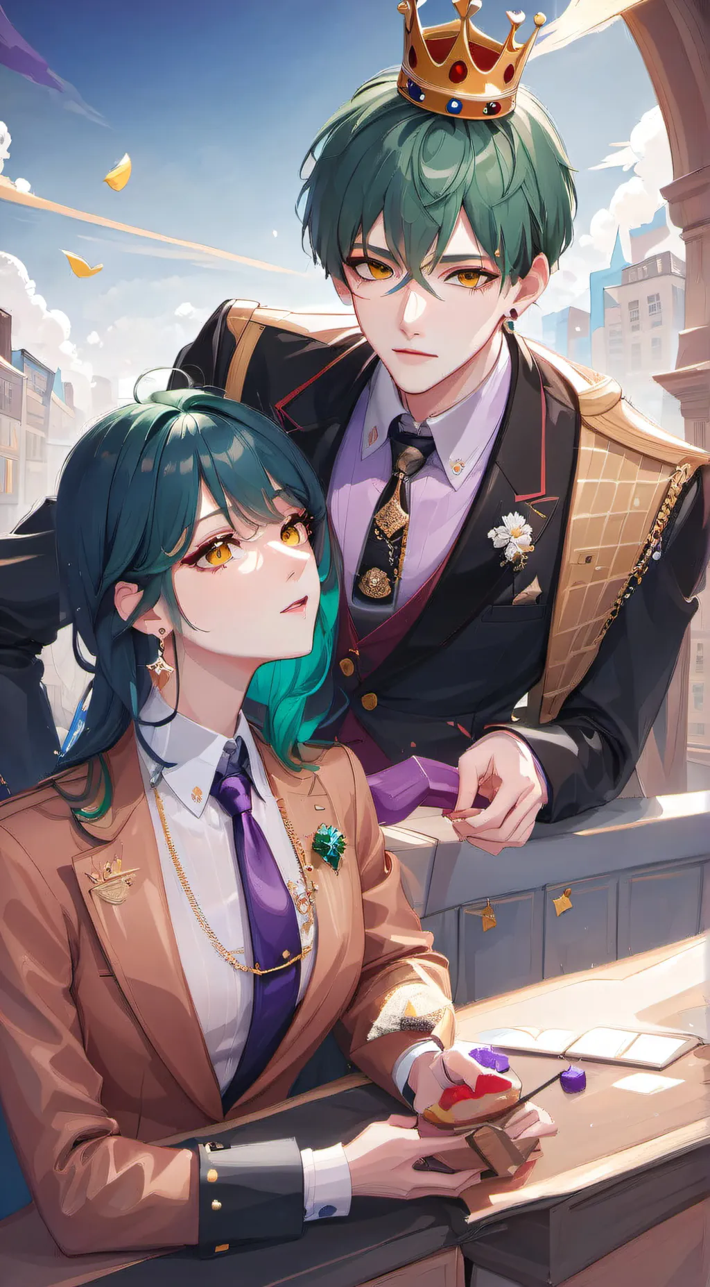 ai character: 💚Velvet Veneer💚 background