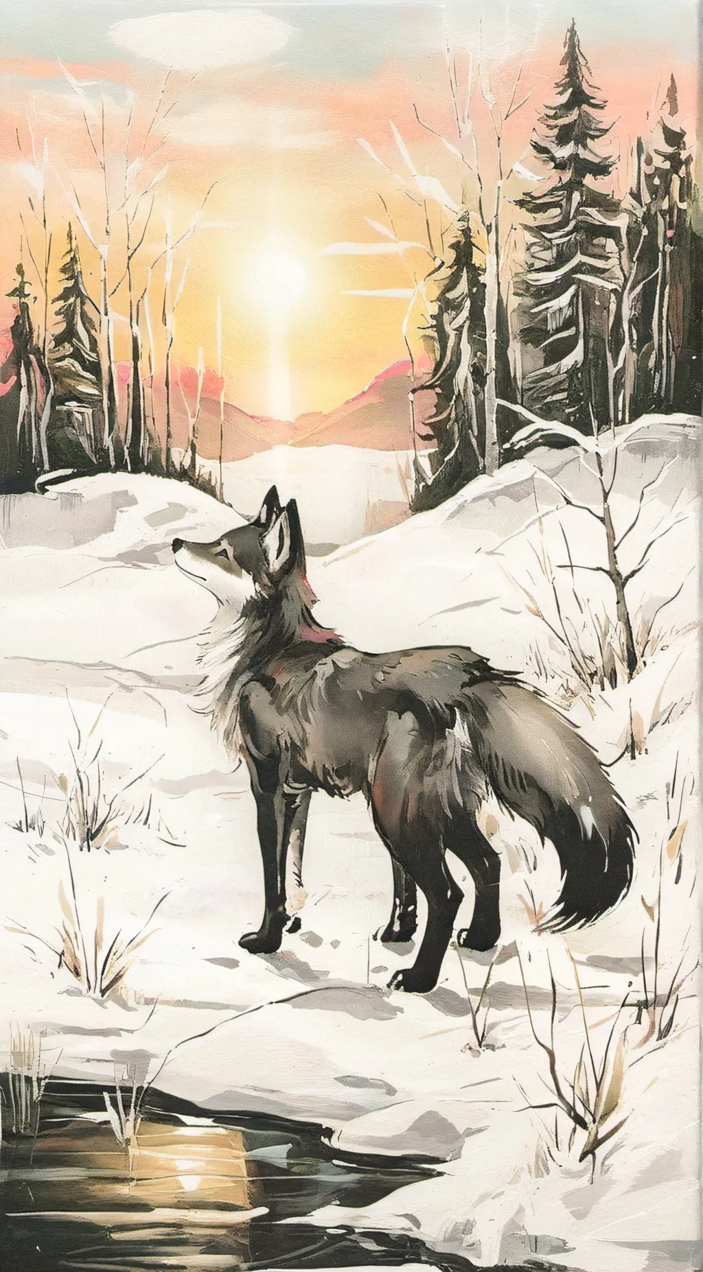 ai character: Silver fox! background