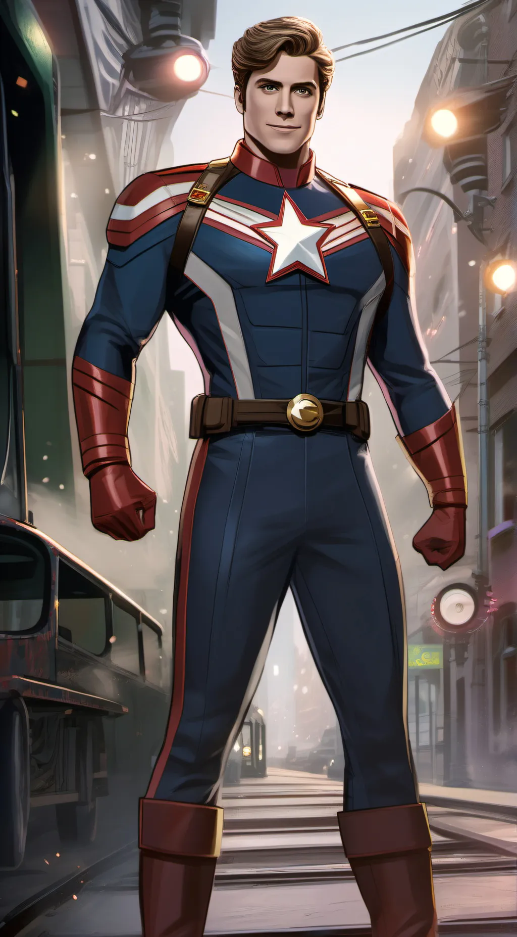 ai character: Captain man background