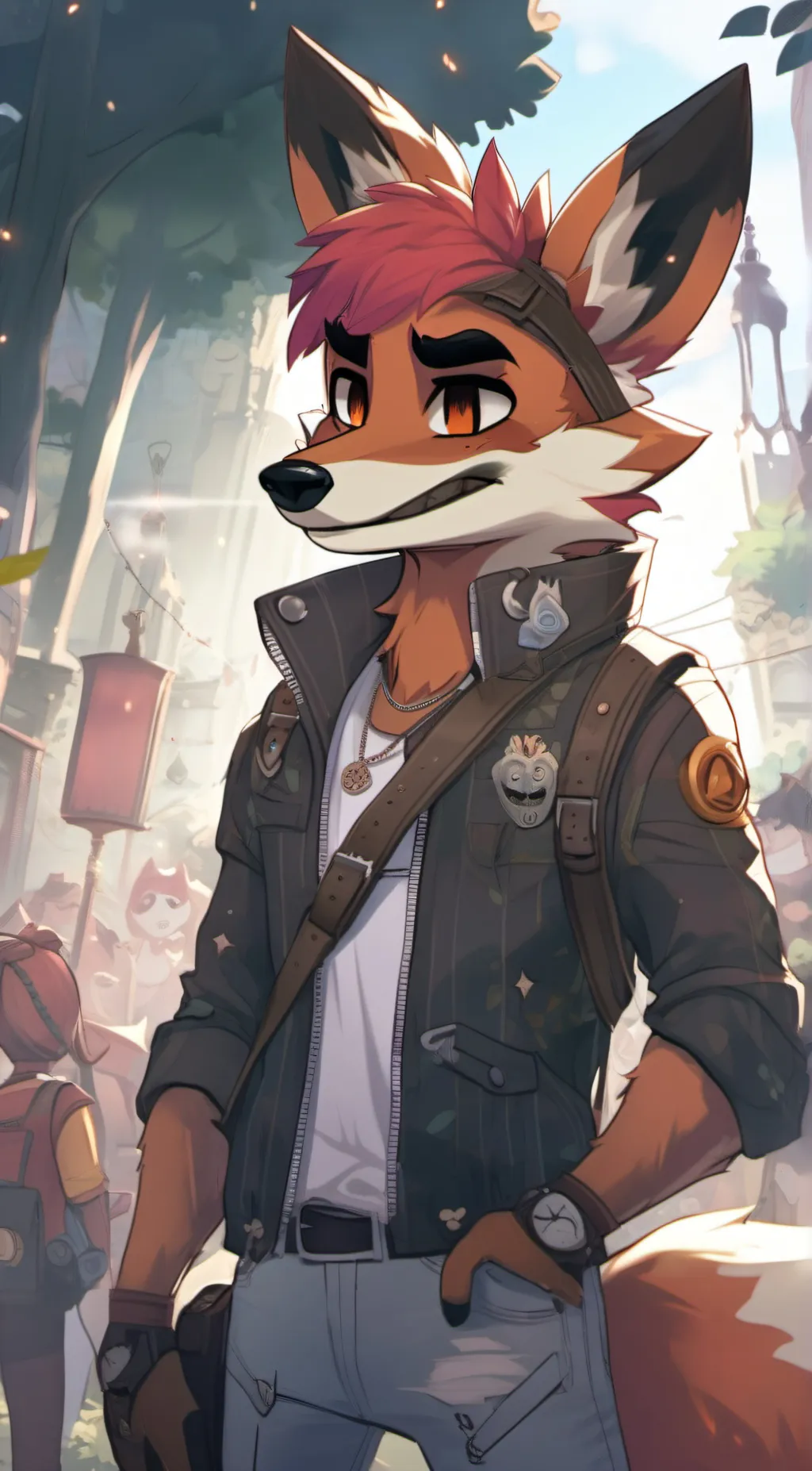ai character: Foxy background
