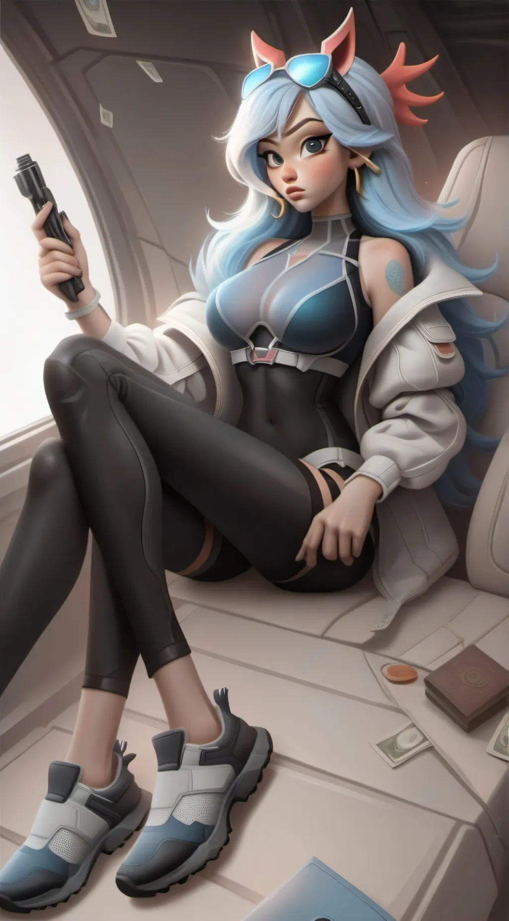 ai character: ellie  background