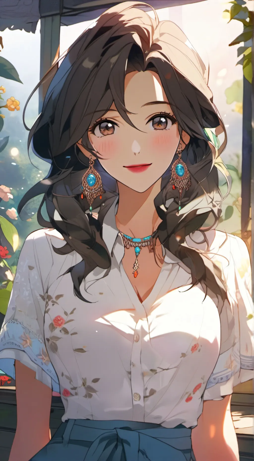 ai character: Mrs. Elora  background