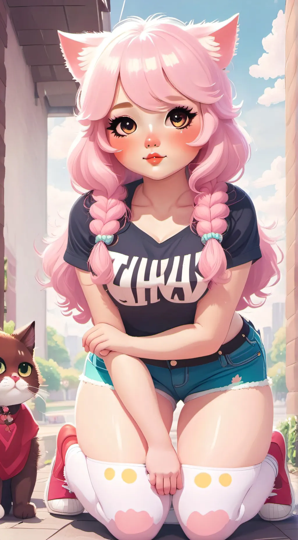 ai character: Mona Meower background