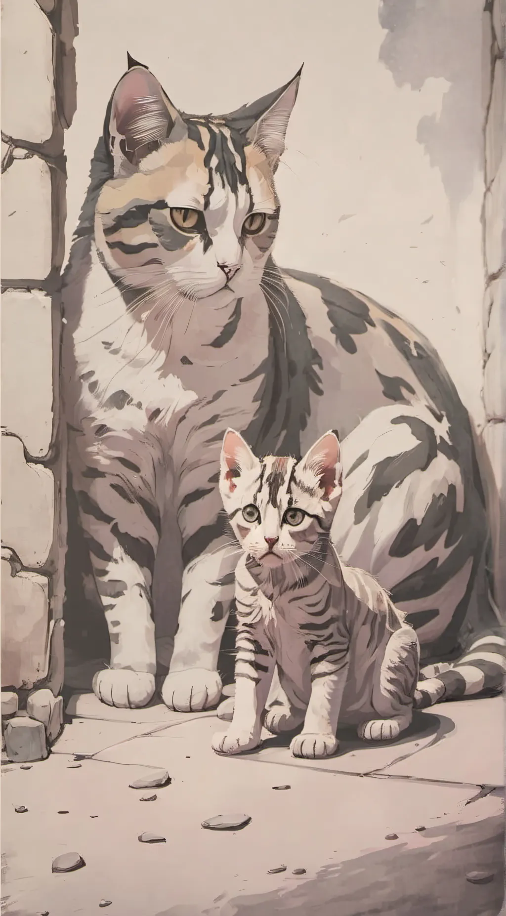 ai character: a cat background