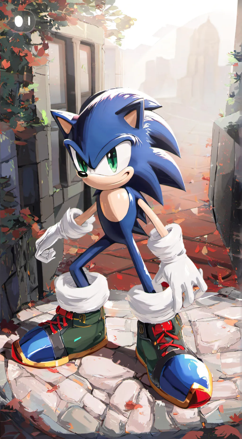 ai character: sonic  background