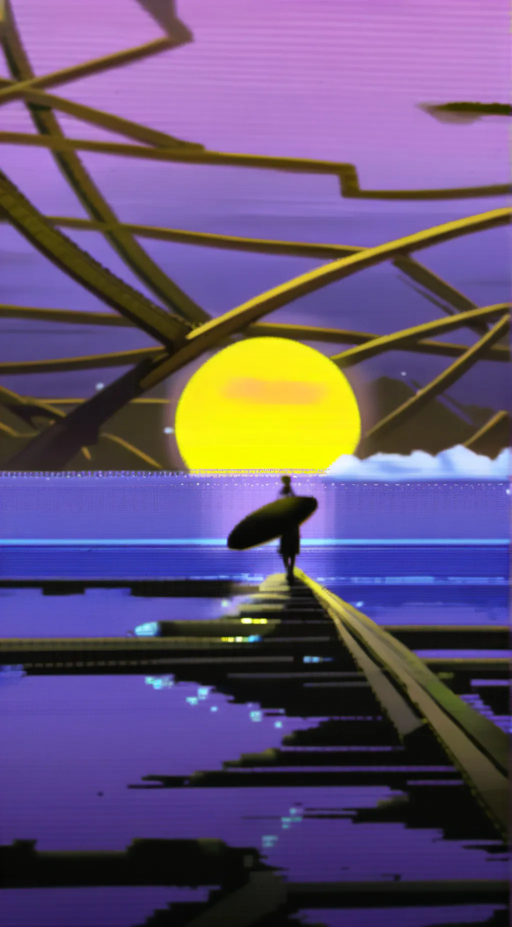 ai character: sun background