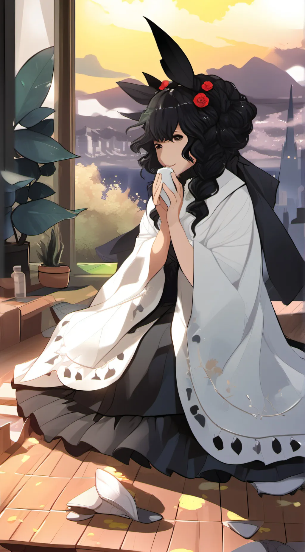 ai character: wolf  background