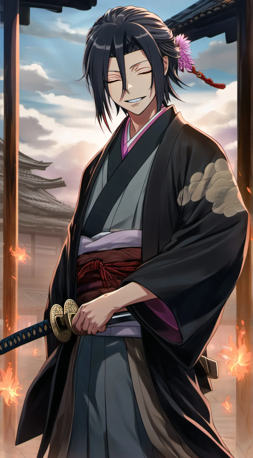 ai character: Ubuyashiki Kagaya background