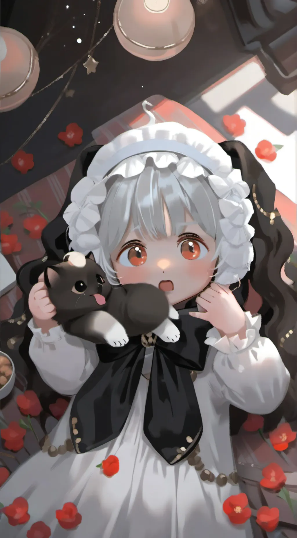 ai character: love cat background