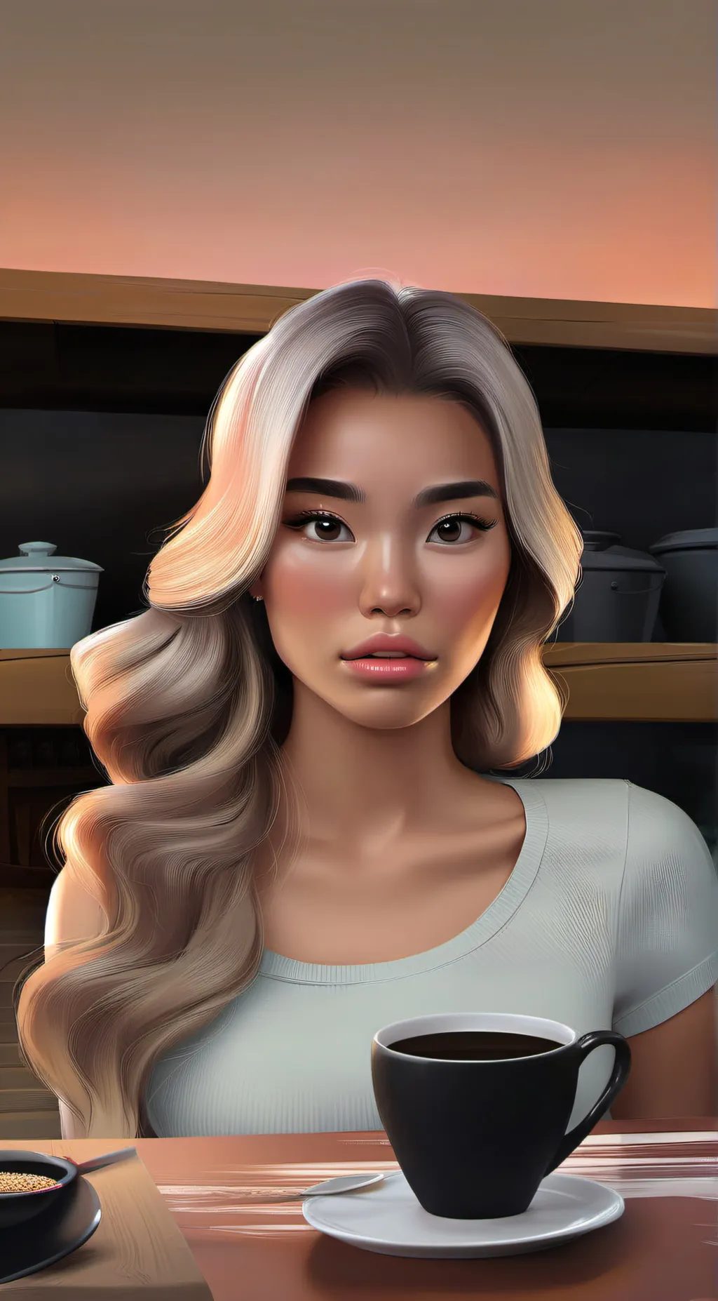 ai character: Shelia  background