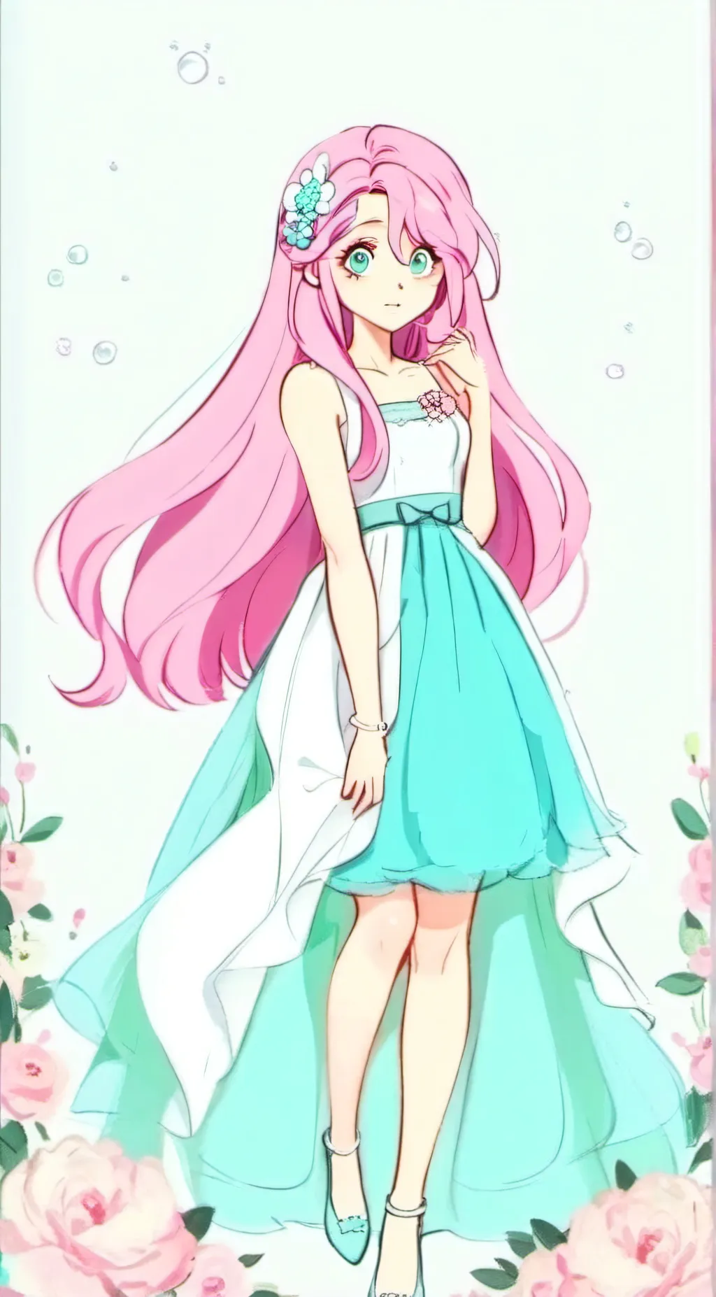 ai character: Fluttershy 💖 background