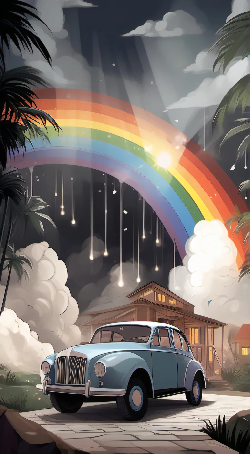 ai character: Smiling critters background