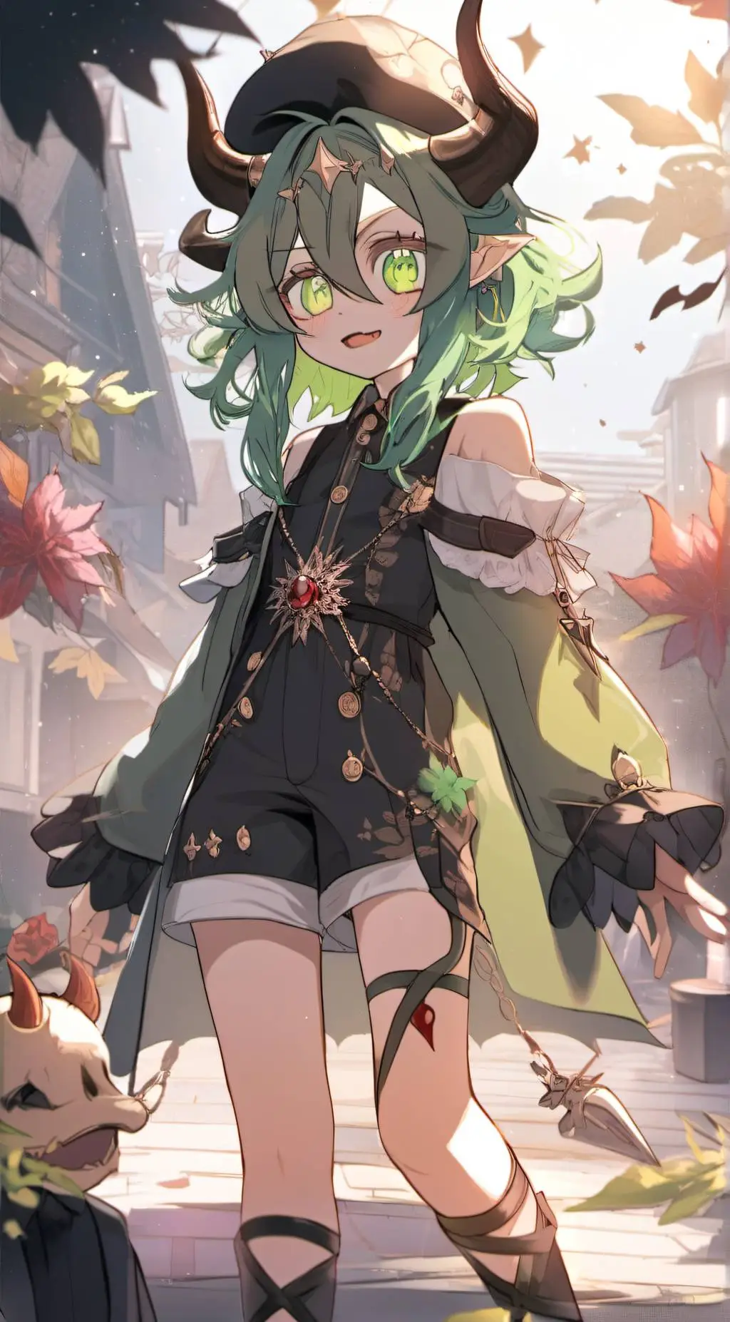 ai character: ♥︎flower☆ background