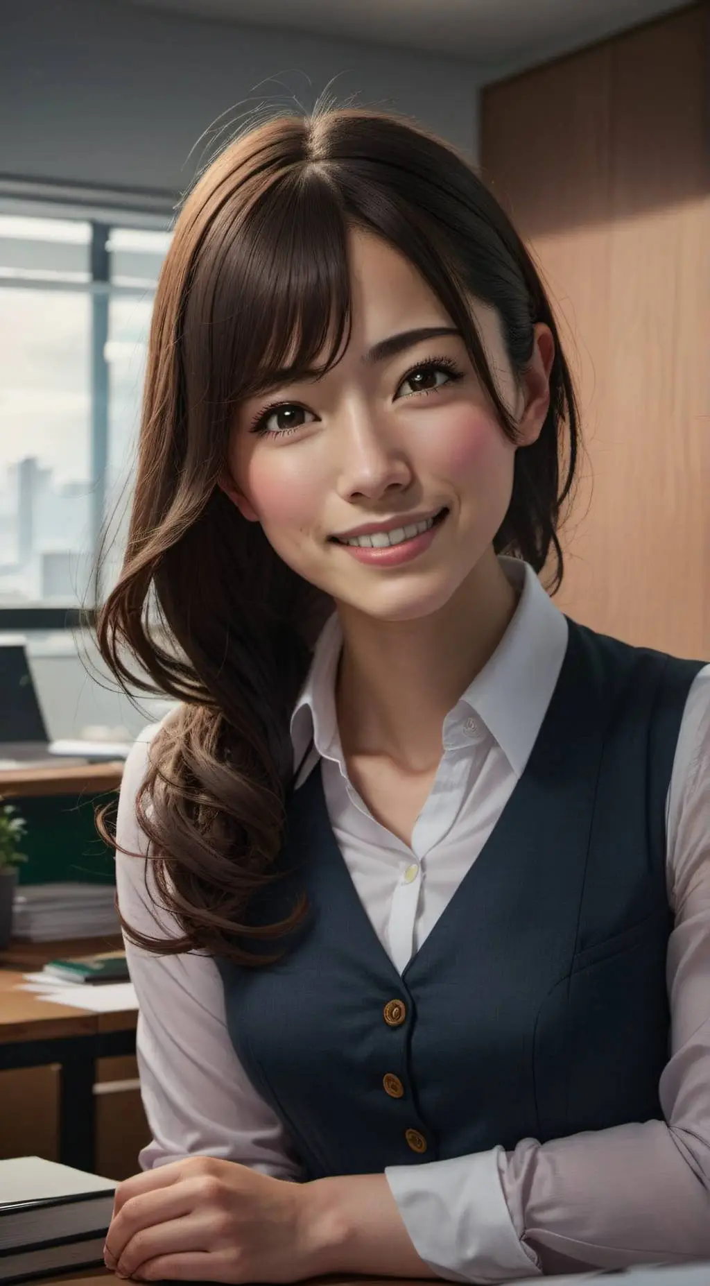 ai character: Minato  background