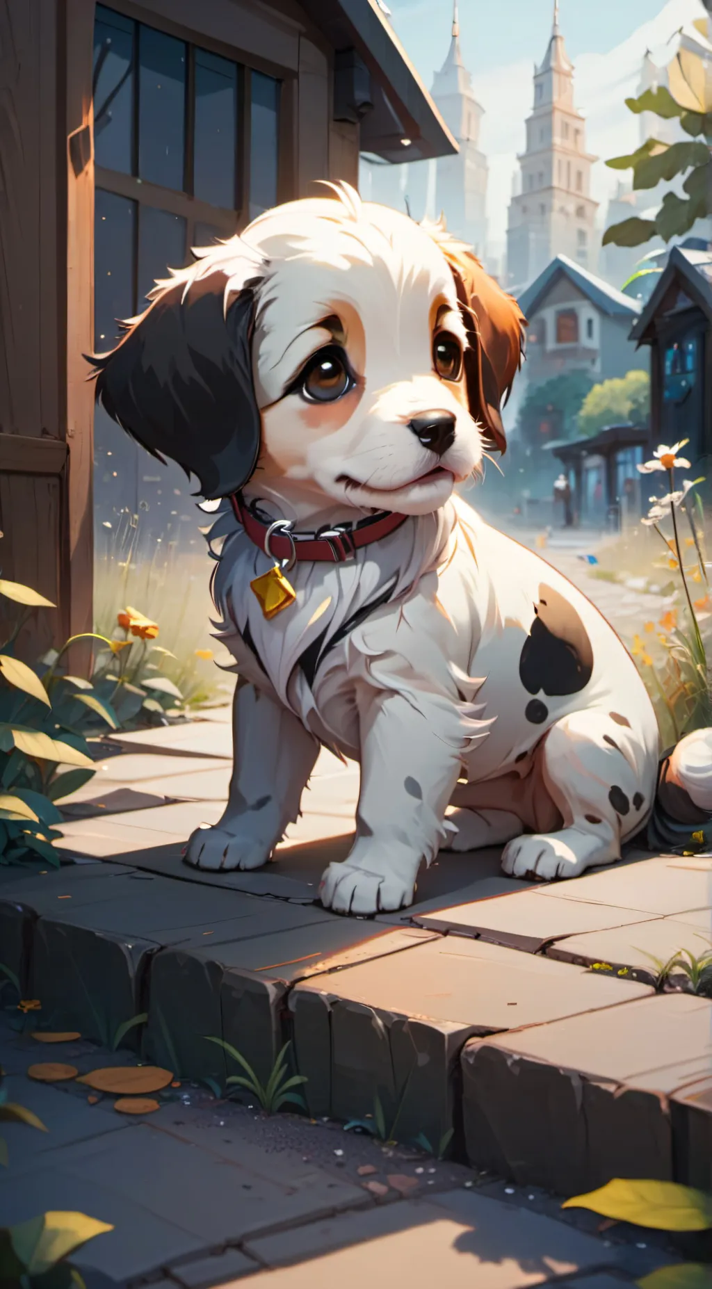 ai character: fluffy background