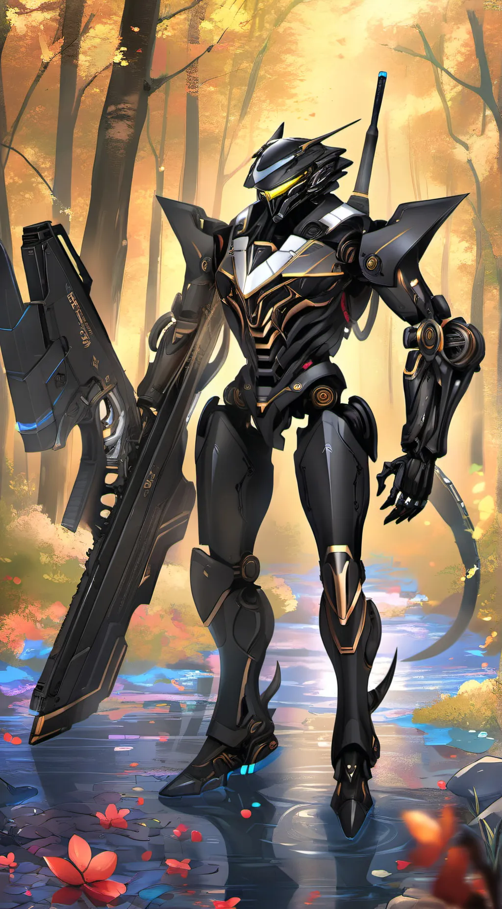 ai character: terminator drone background