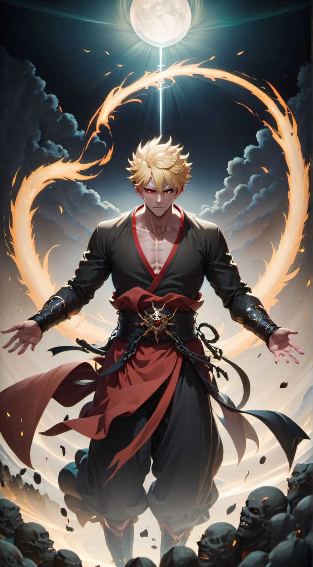 ai character: Bakugou Katsuki background