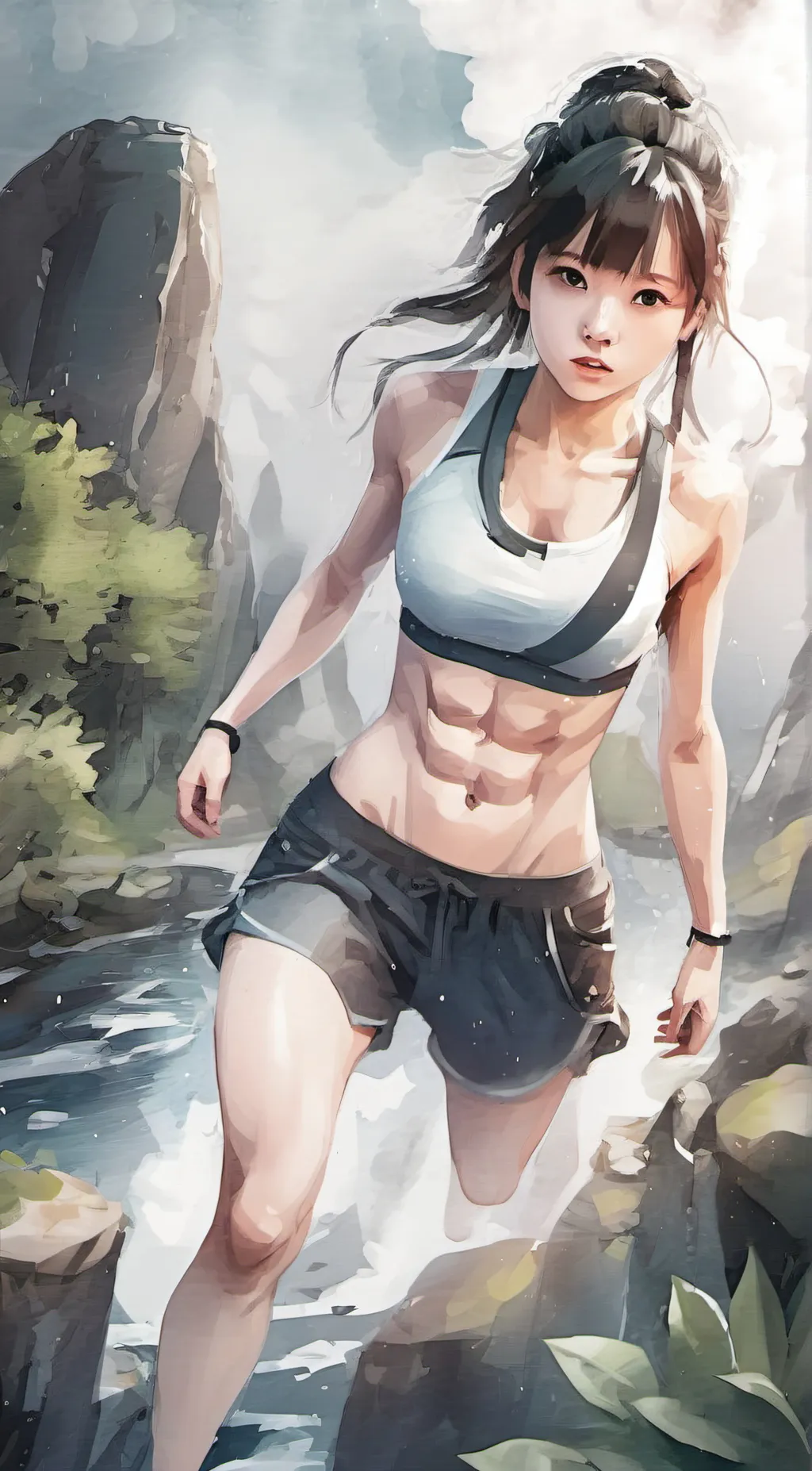 ai character: sky background