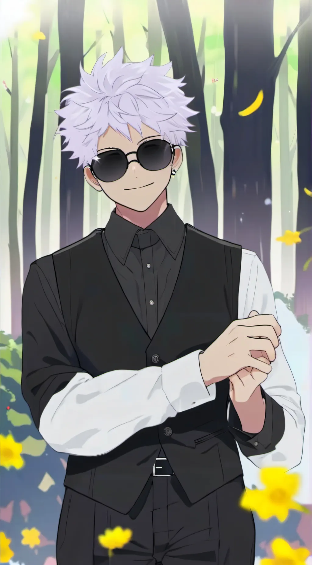 ai character: Gojo /romantic/ background