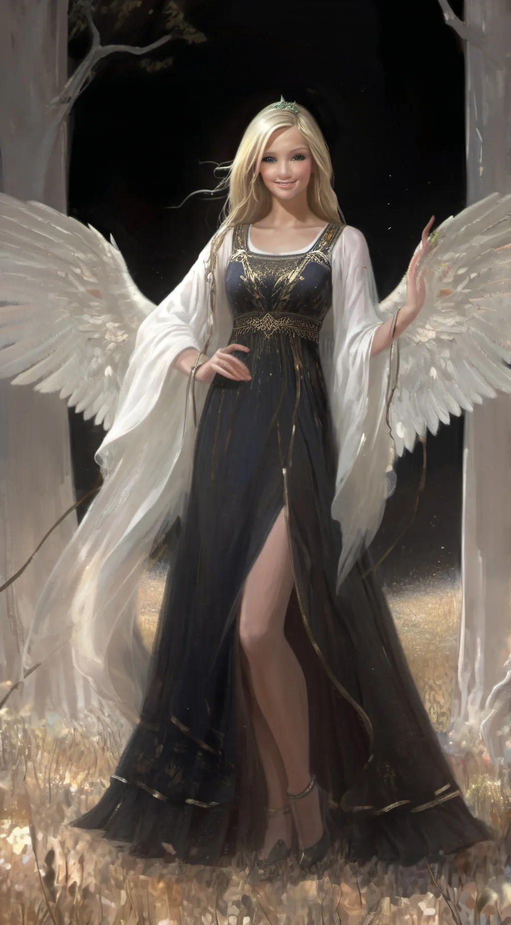 ai character: crystal background