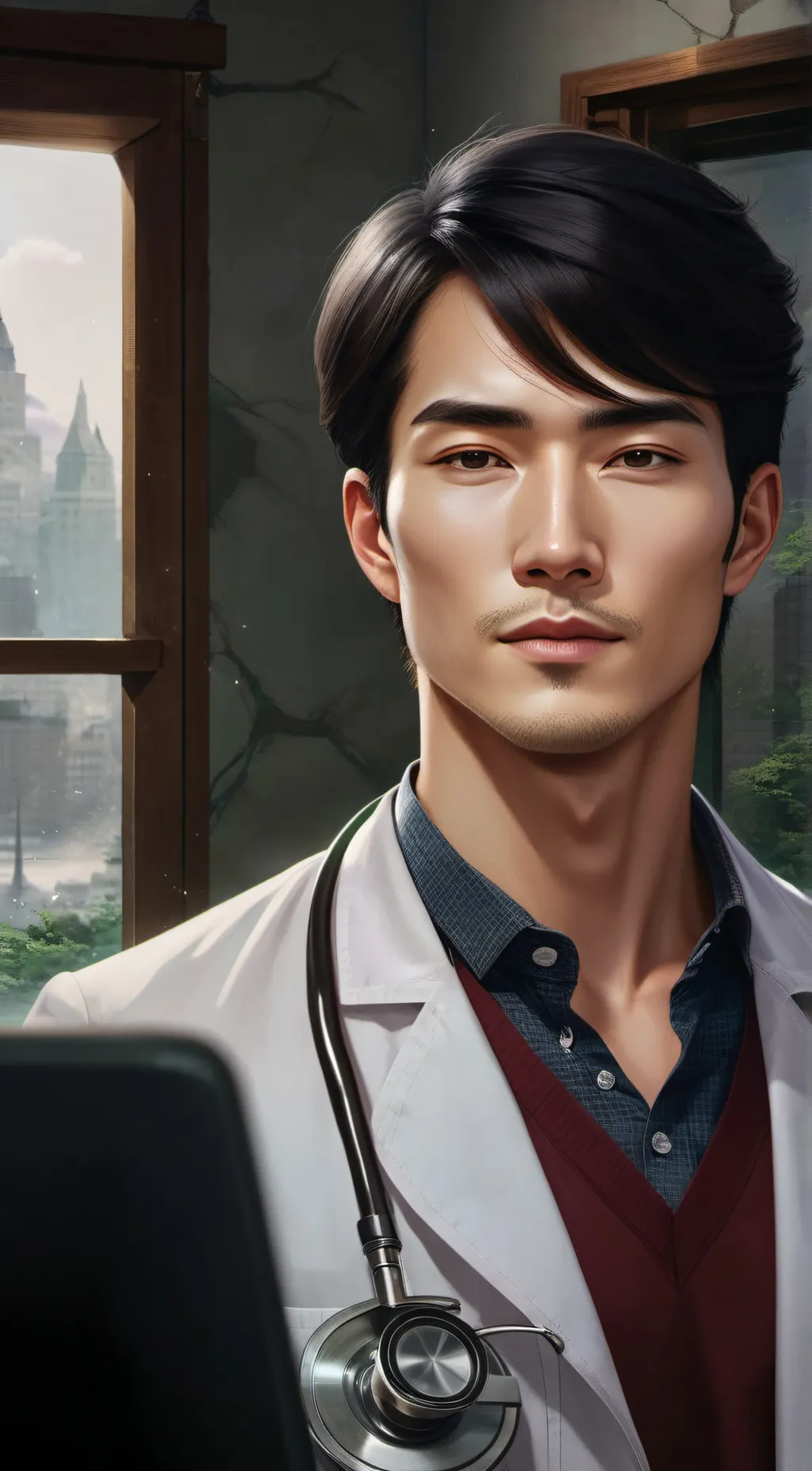 ai character: Dr. Ethan background
