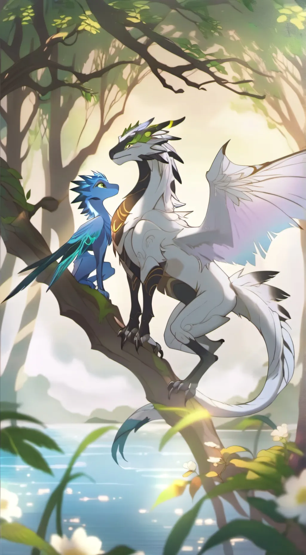 ai character: Grand mountain background