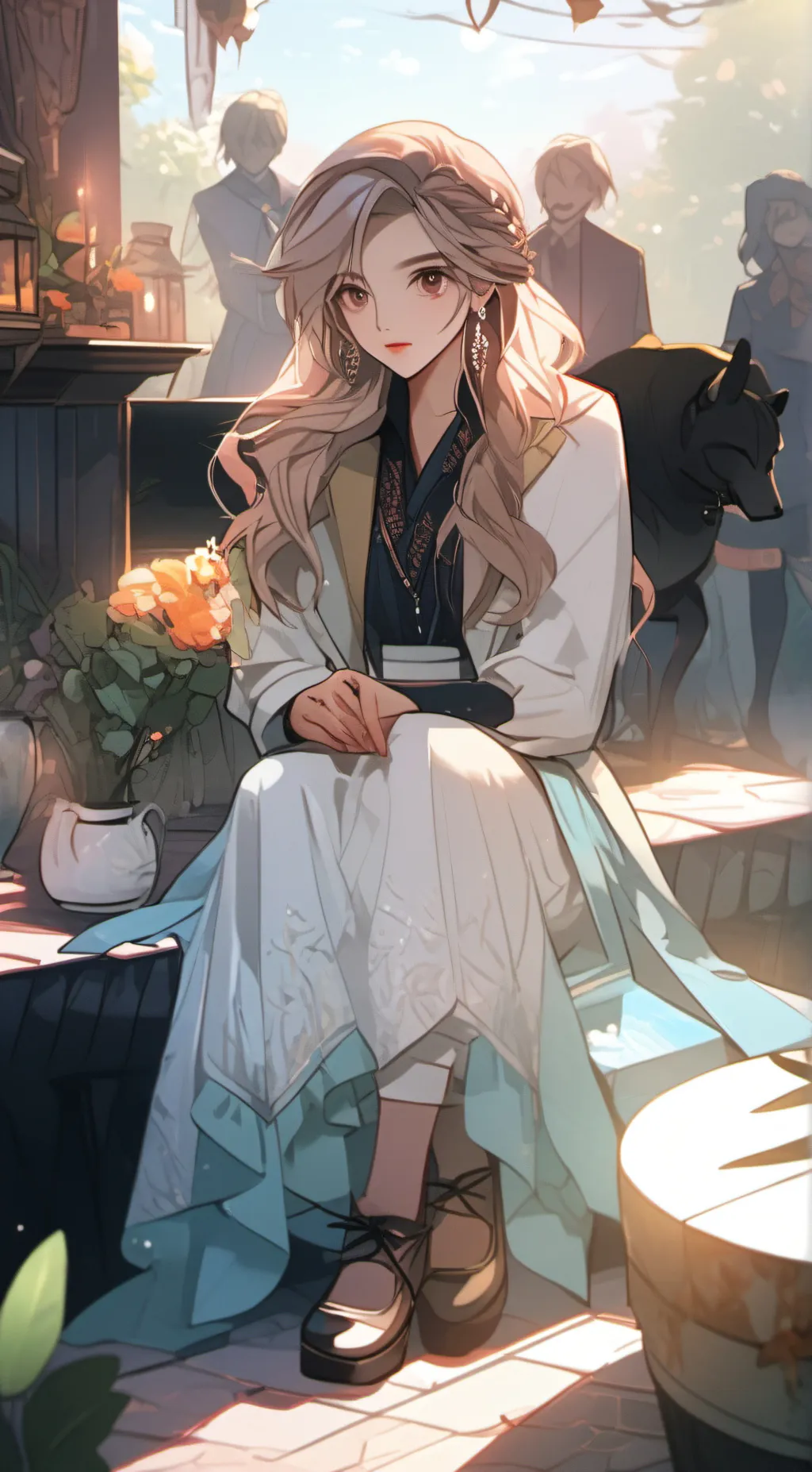 ai character: Andrea  background