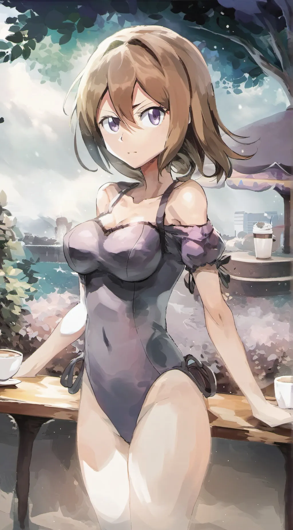 ai character: Irida (cafe) background