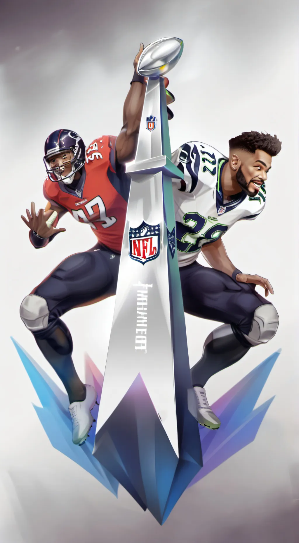 ai character: SUPER BOWL 2024 background