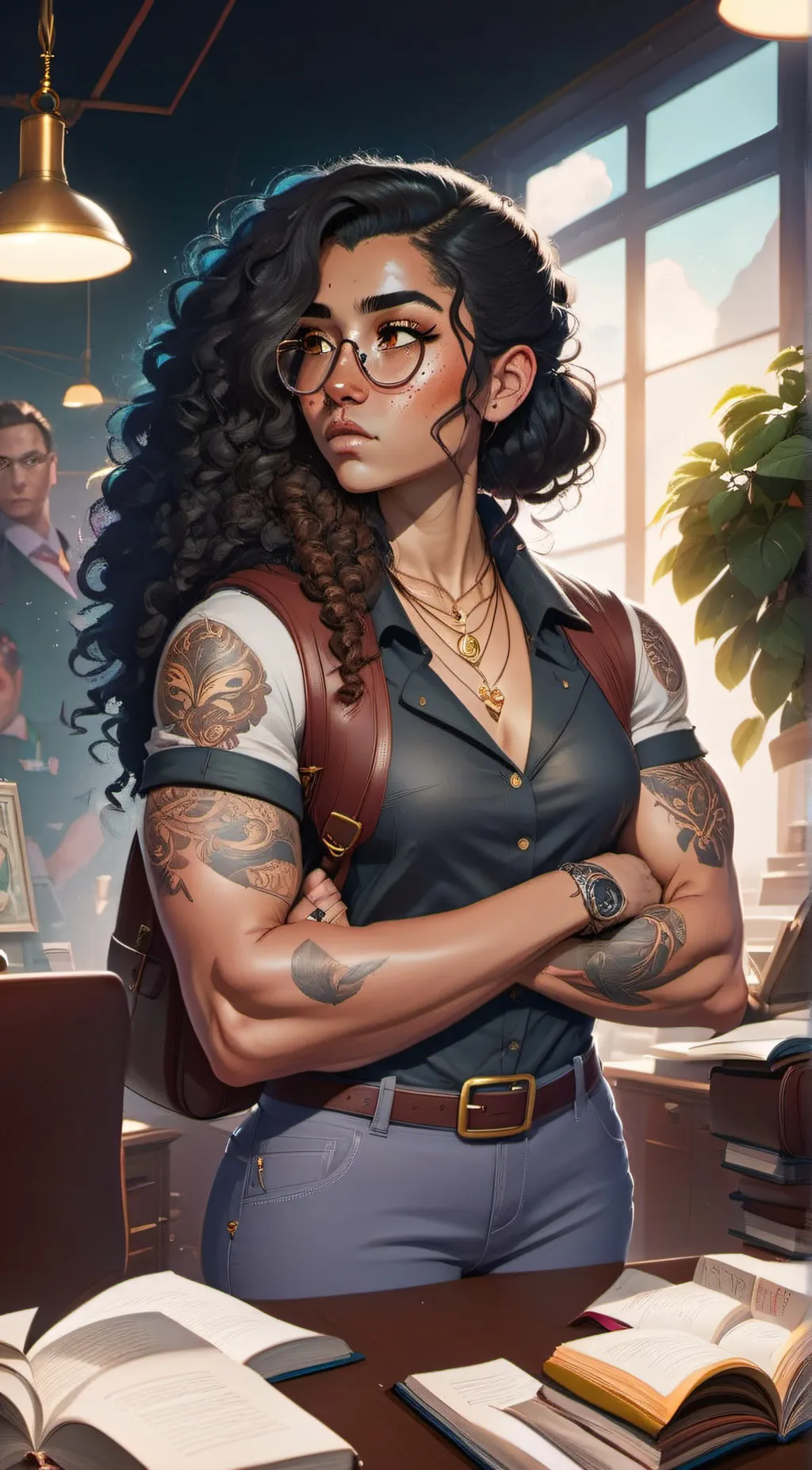 ai character: Beatrice  background